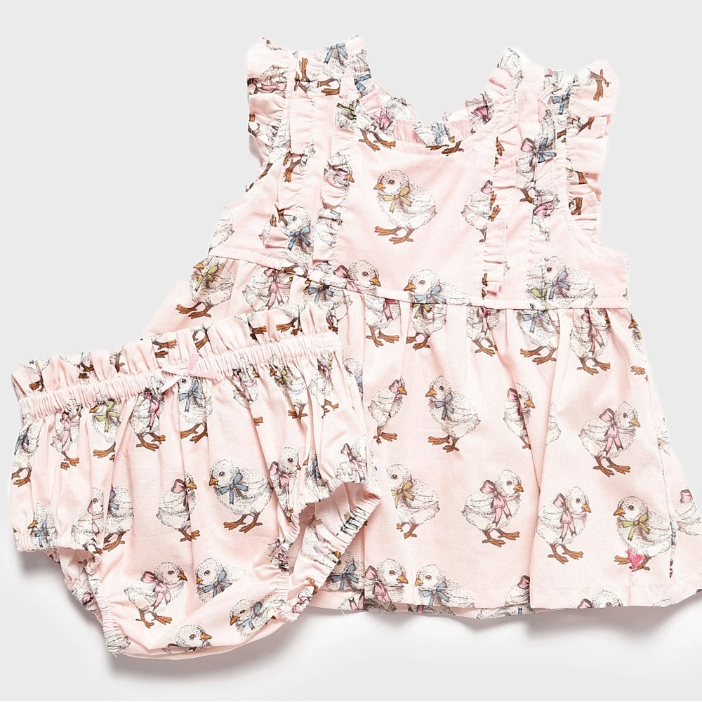 Pink Chicken Little Girls' Elliot 2-Piece Set, 24 months